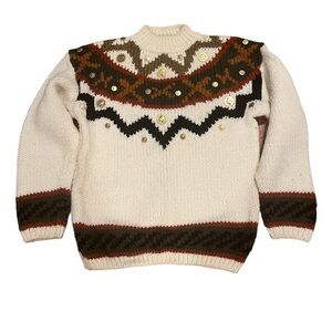 Vintage Kitty Hawk by Vivian Wang Mock Neck Pullover Sweater Size S